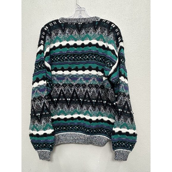 Vintage Concrete Mix Crewneck Mens Sweater Medium Coogi Cosby Grandpa 80s 90s - Picture 2 of 5